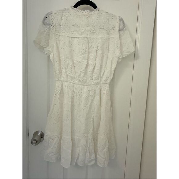 Lovestitch smocked eyelet mini dress Small - Picture 4 of 5